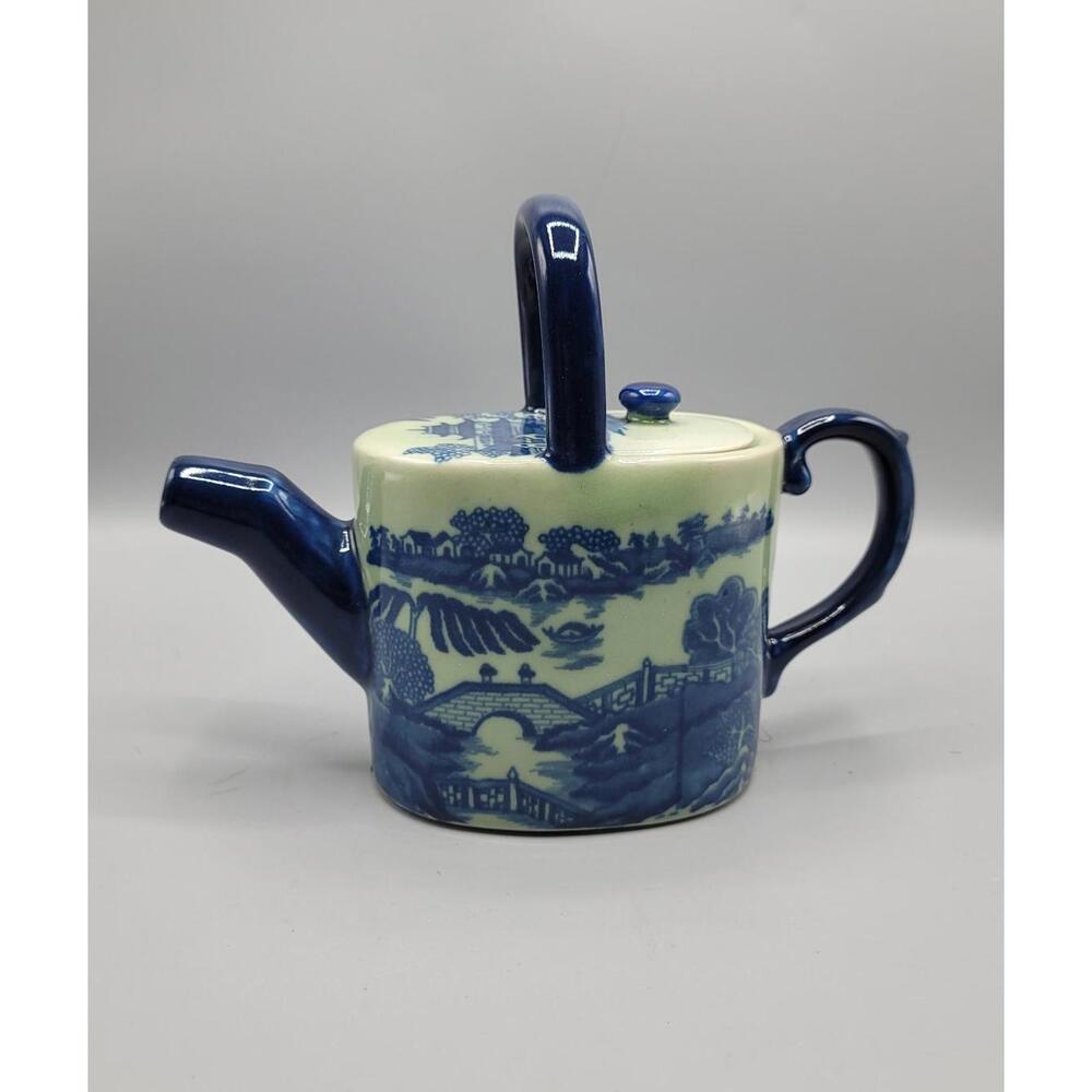 Flow Blue 8" Victoria Ware Ironstone Teapot.